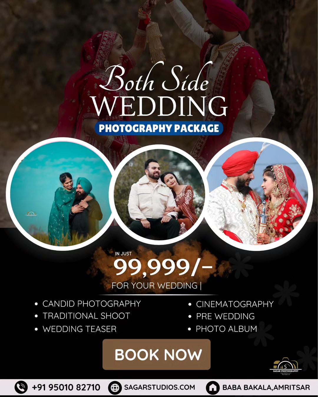 Both Side WEDDING PHOTOGRAPHY PACKAGE